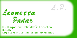 leonetta padar business card